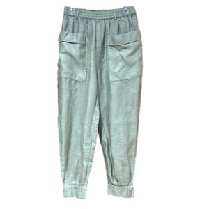ZARA Green Linen Pants